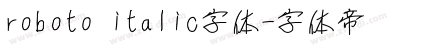 roboto italic字体字体转换